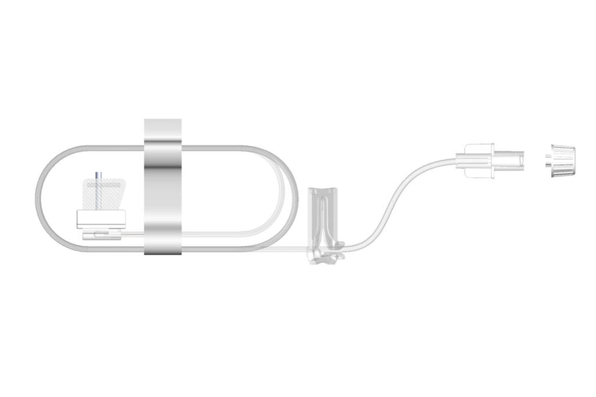 EMED® SAF-Q-106-G24-36" SCIg Safety Set, aiguille simple de 6 mm avec pansement à site unique, (boîte de 50)