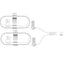 EMED® SAF-Q-212-G24-70-70 cm SCIG, aiguille bifurquée de 12 mm avec pansements à deux sites, (boîte de 10)