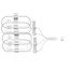EMED® SAF-Q-412-G24-70-70 cm SCIg Safety Set, aiguille quadrifurquée de 12 mm avec quatre pansements, (boîte de 10)